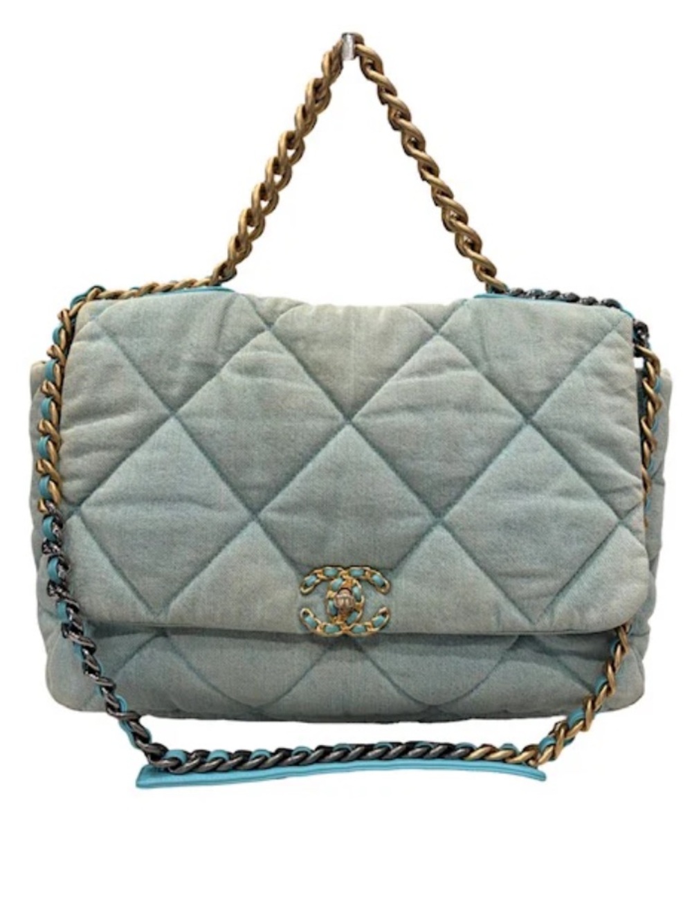 Chanel Quilted Denim 19 Medium Flap Bag